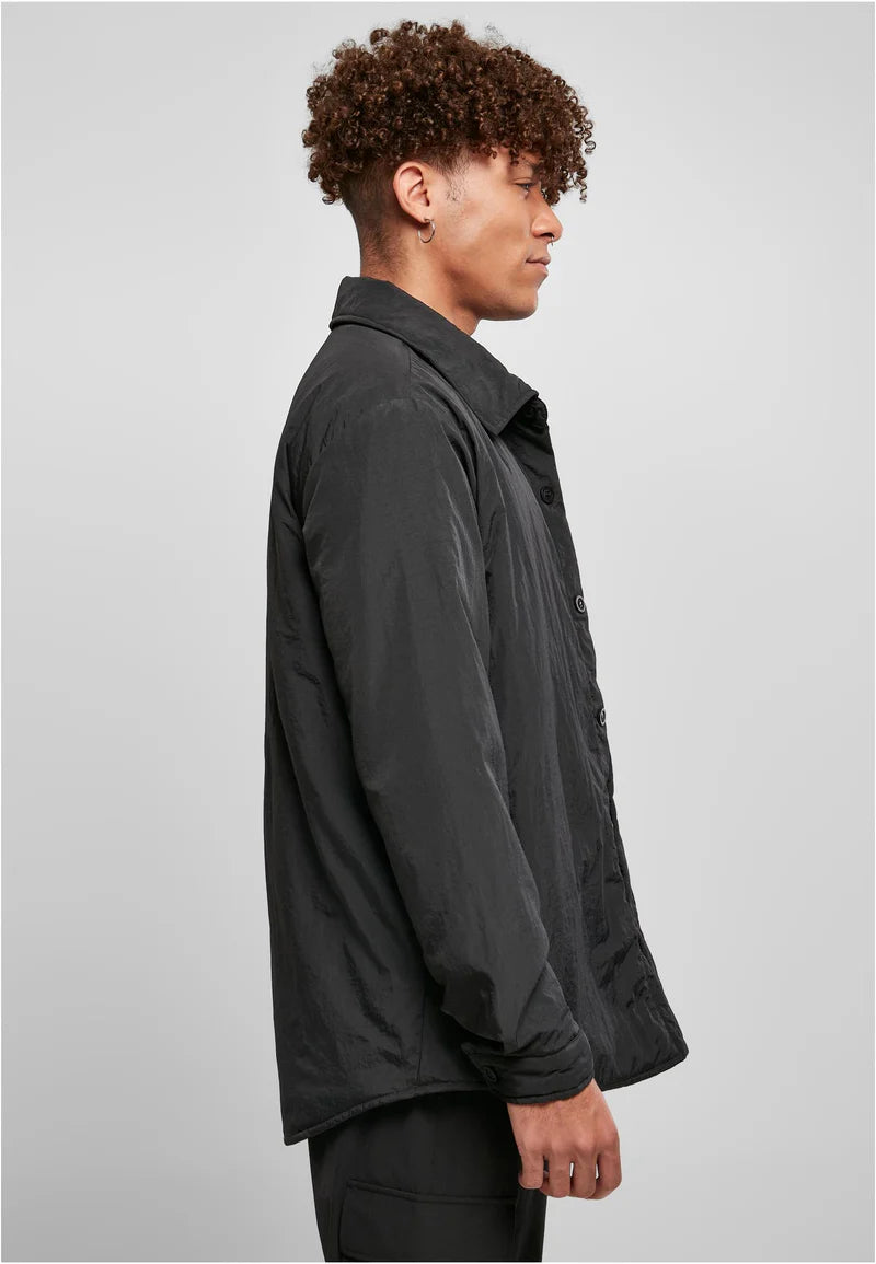 Padded Nylon Shirt Jacket